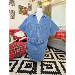 Ava-viv Jumpsuit Womens Size2XL  Fit For Success Denim Hidden